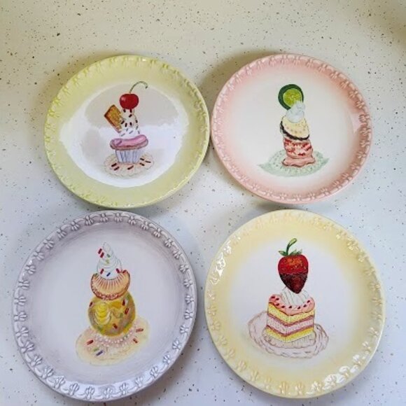 Vintage American Atelier Dessert Salad Plates - Set of 4 - Picture 1 of 5